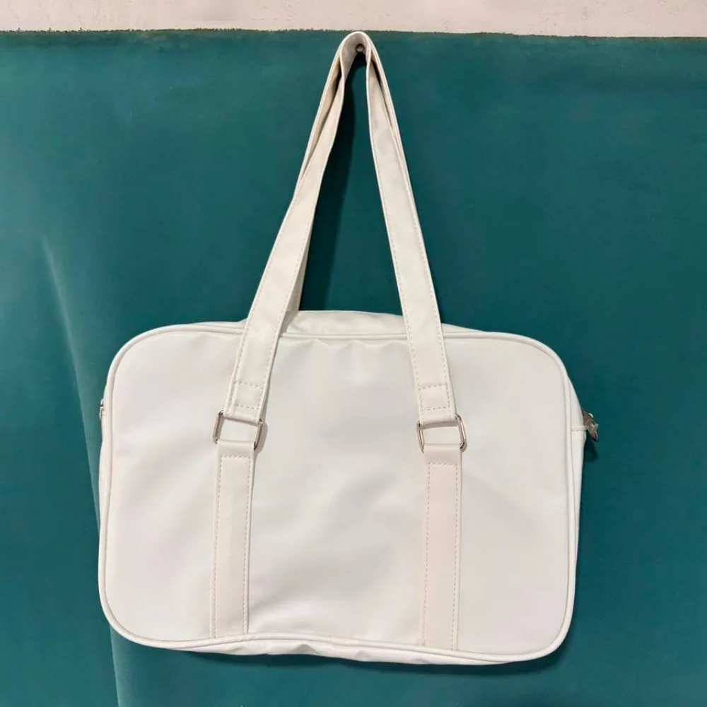 

Вместительная сумка через плечо в стиле JK с сердечками, сумка-мессенджер из искусственной кожи черного и белого цвета, дорожная сумка