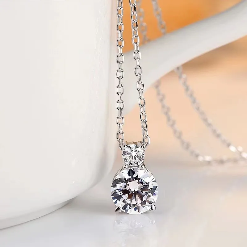 

925 Silver Necklace Zircom for Women 18k Gold Plated Jewelry Pendant Birthday Party Gift Jewelry Sterling Silver