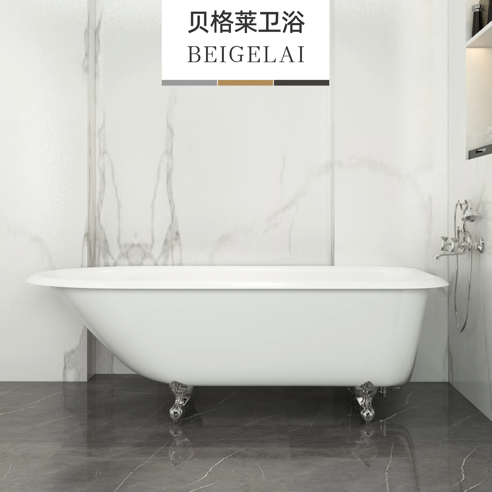 Single deep foam freestanding cast iron ceramic bathtub household