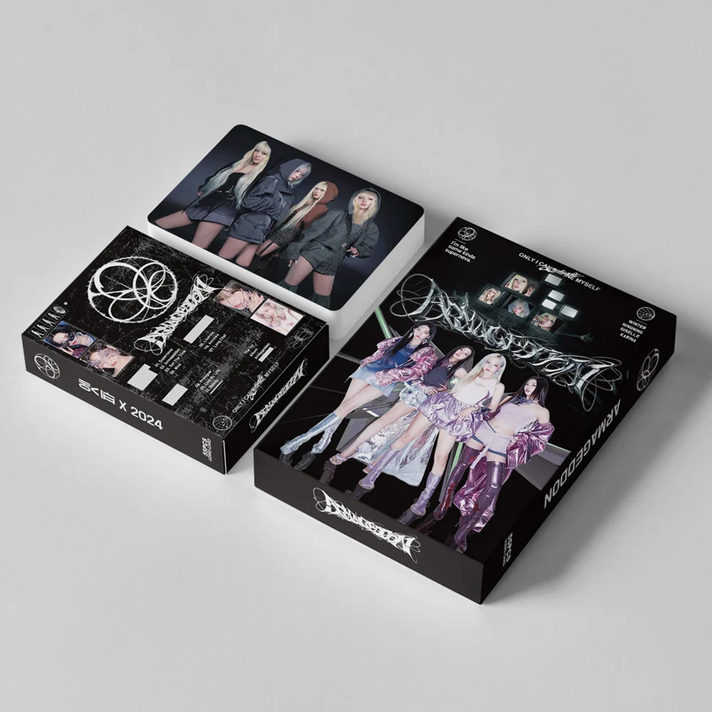 55Pcs/Set Idol Girl Group New Album Armageddon Lomo Card HD Printed Photocards NINGNING WINTER KARINA GISELLE Fans Gifts