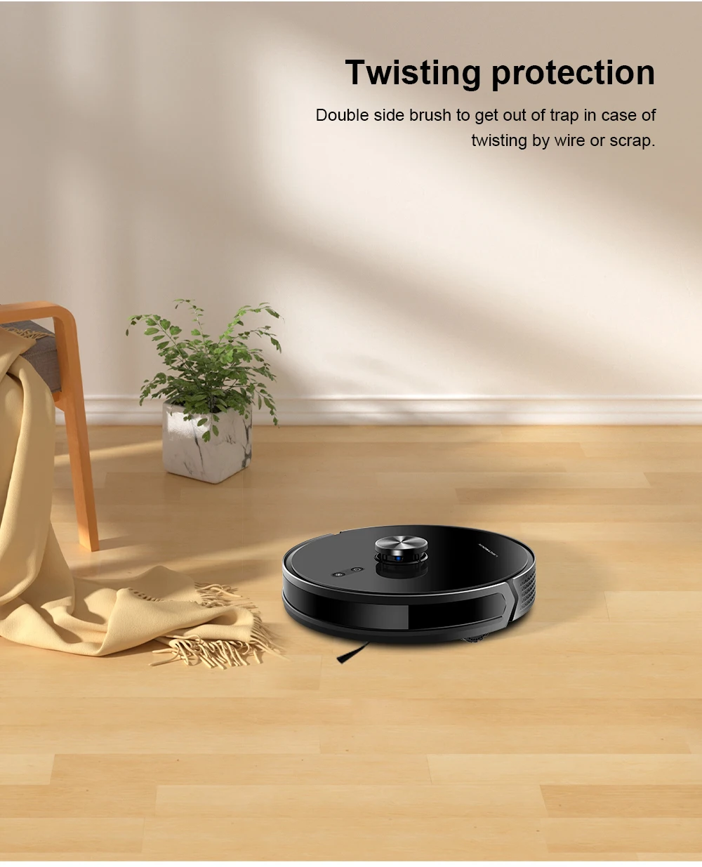 Liectroux X6 LDS Robot Vacuum Cleaner,Laser Lidar Navigation,Wet & Dry Mopping,6500Pa Suction,Multi-Floor Map,Customized Smart H