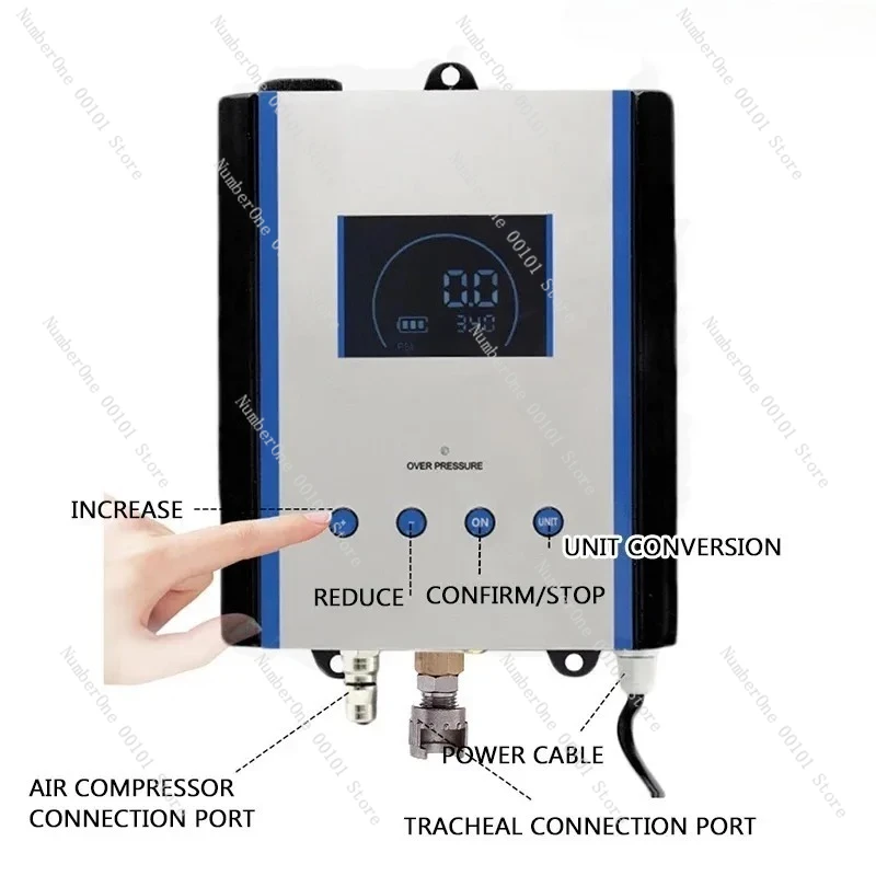 DP-Q04 wall-mounted tire inflator, featuring a fully automatic digital LCD display, is suitable for car tires