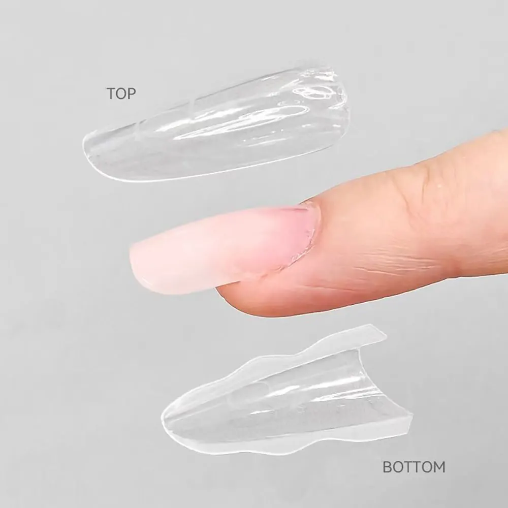 180 قطعة أظافر ساندويتش الأصلية شكل مزدوج أظافر مستديرة اللوز أشكال 12 حجم علوي وسفلي قالب أظافر لبناء وصلات أظافر هلامية #3