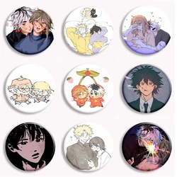 Cherry Crush Chibi Anime Soft Button Pin Cherie Crush Kang and Mashiro Webtoon Brooch Badge Bag Decor Fans Collect Lover Gifts