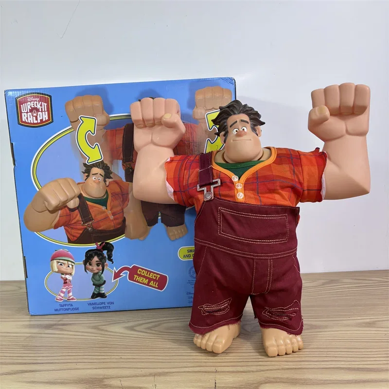 Disney Cute Wreck-It Ralph Talking Action Figure Desktop Model Ornaments Fist Pounding Joint Movable Doll Children Birthday Toys