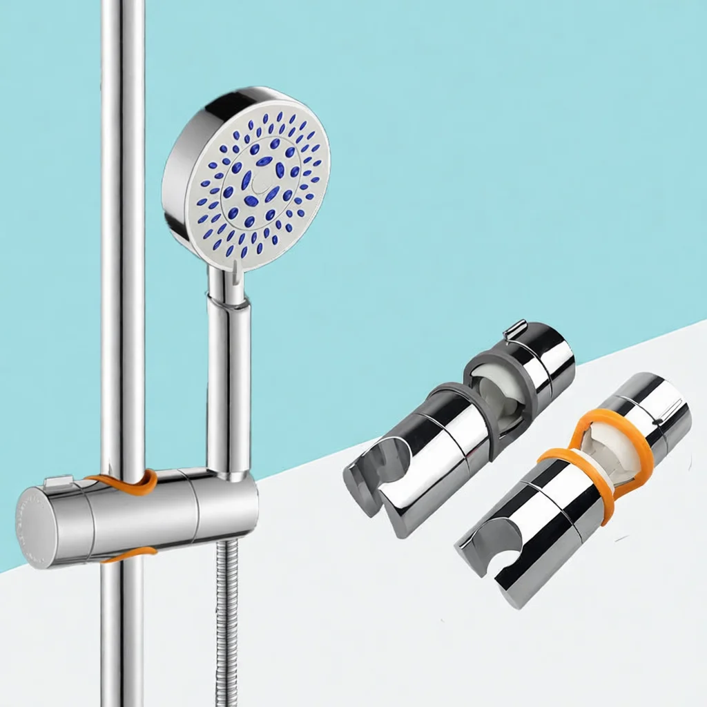 Handheld Shower Head Slider Bracket Adjustable Replacement Mount For Bathroom Railing No Drill Easy Install Part - view 5