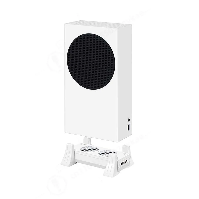 XSS Game Console Vertical Cooling Stand, RGB Light Cooler Fan Base, for Home Long-hour Gaming Heat Dissipation