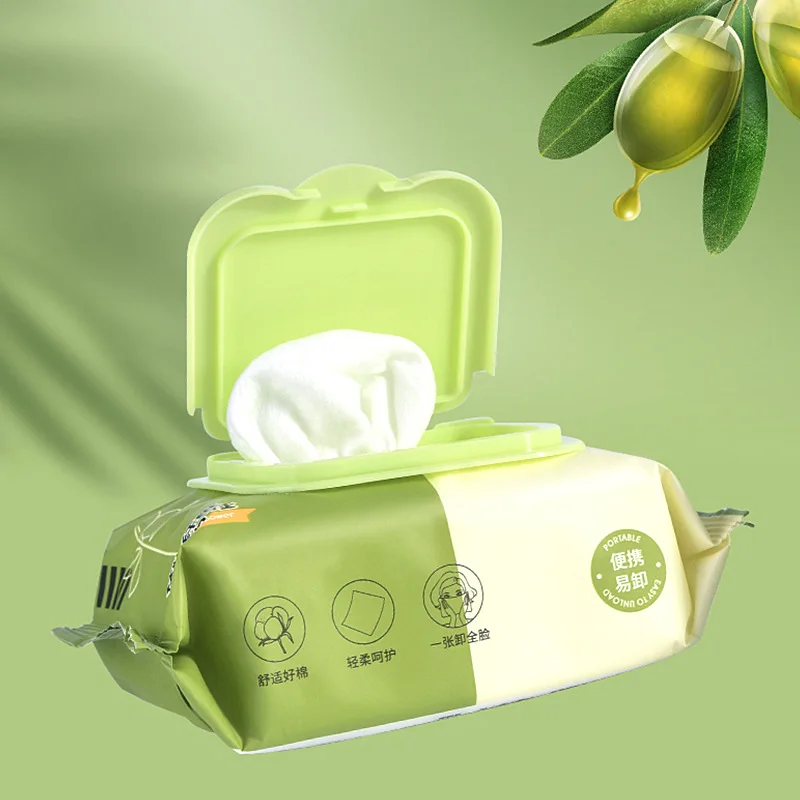 مناديل مبللة لإزالة المكياج بخلاصة نبات الزيتون مع مياه كافية للتنظيف والترطيب، 30 نفخة #3