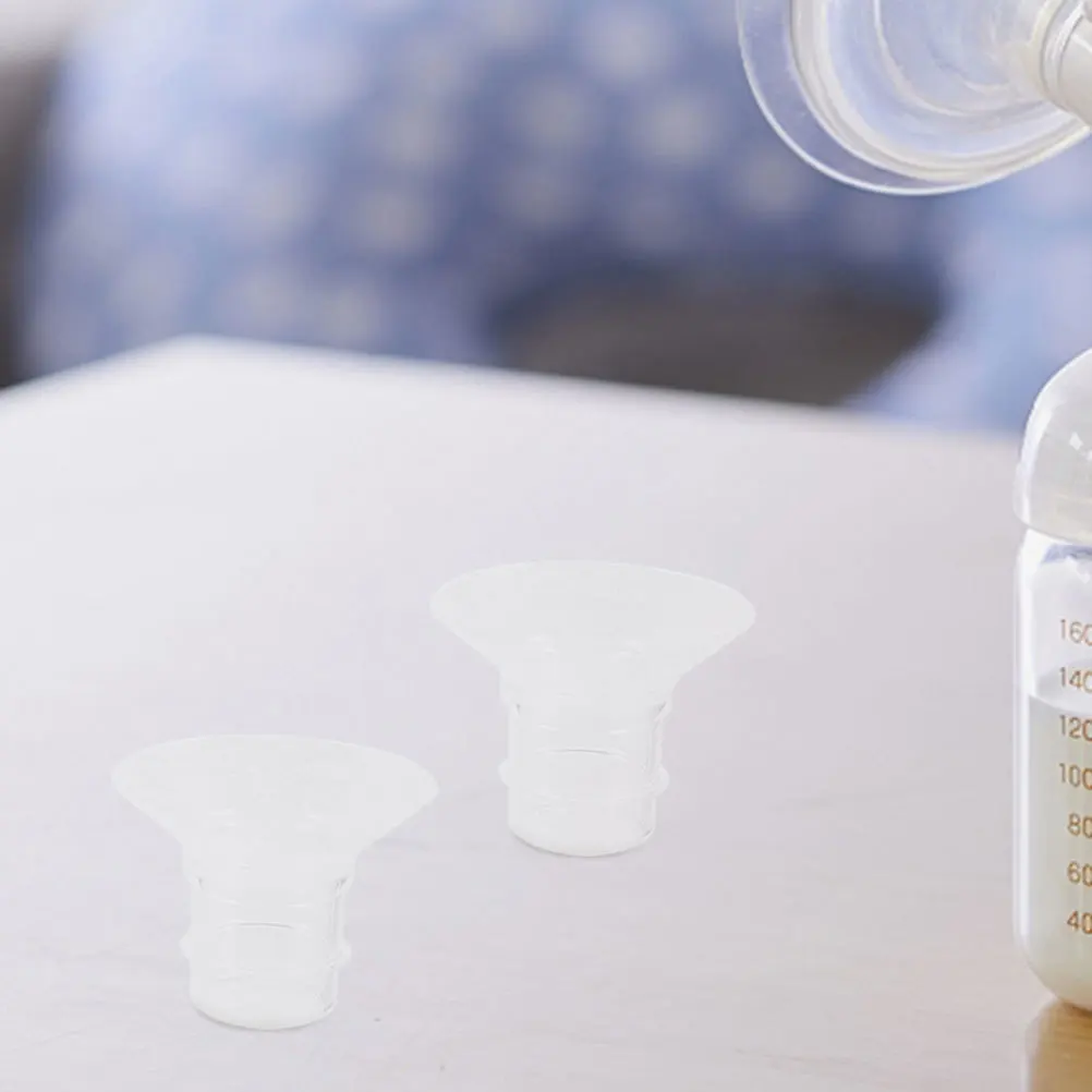 

4Pcs Silicone Flange Inserts Safe Sturdy Breast Pump Parts Wearable Accessories Flange Inserts Breast Pump Parts