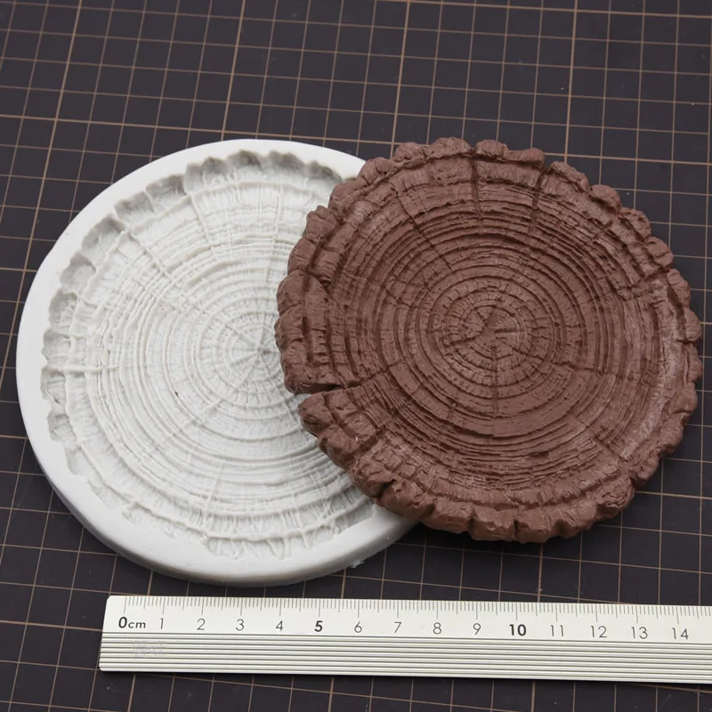 Tree Trunk Wooden Skin Grain Cake Mold Cake Tool Fondant for Kitchen Baking Decoration Molds Resin Light Clay Mould