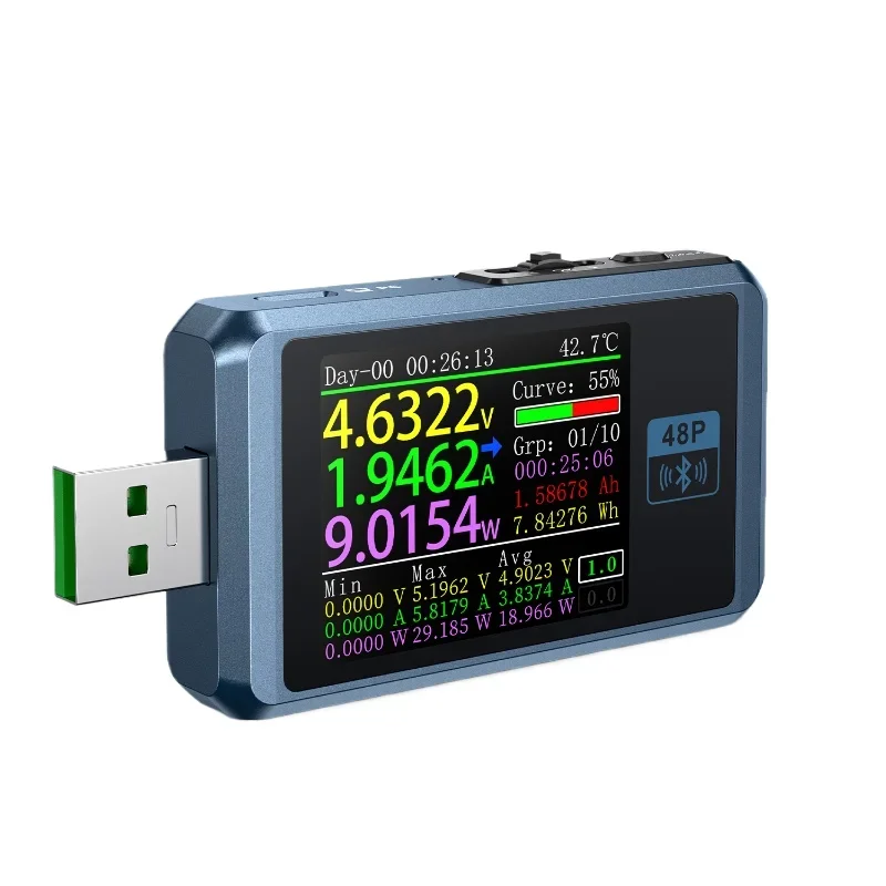 FNB58 USB Tester Voltmeter Ammeter TYPE-C Fast Charge Detection Trigger Capacity Measurement Ripple Measurement