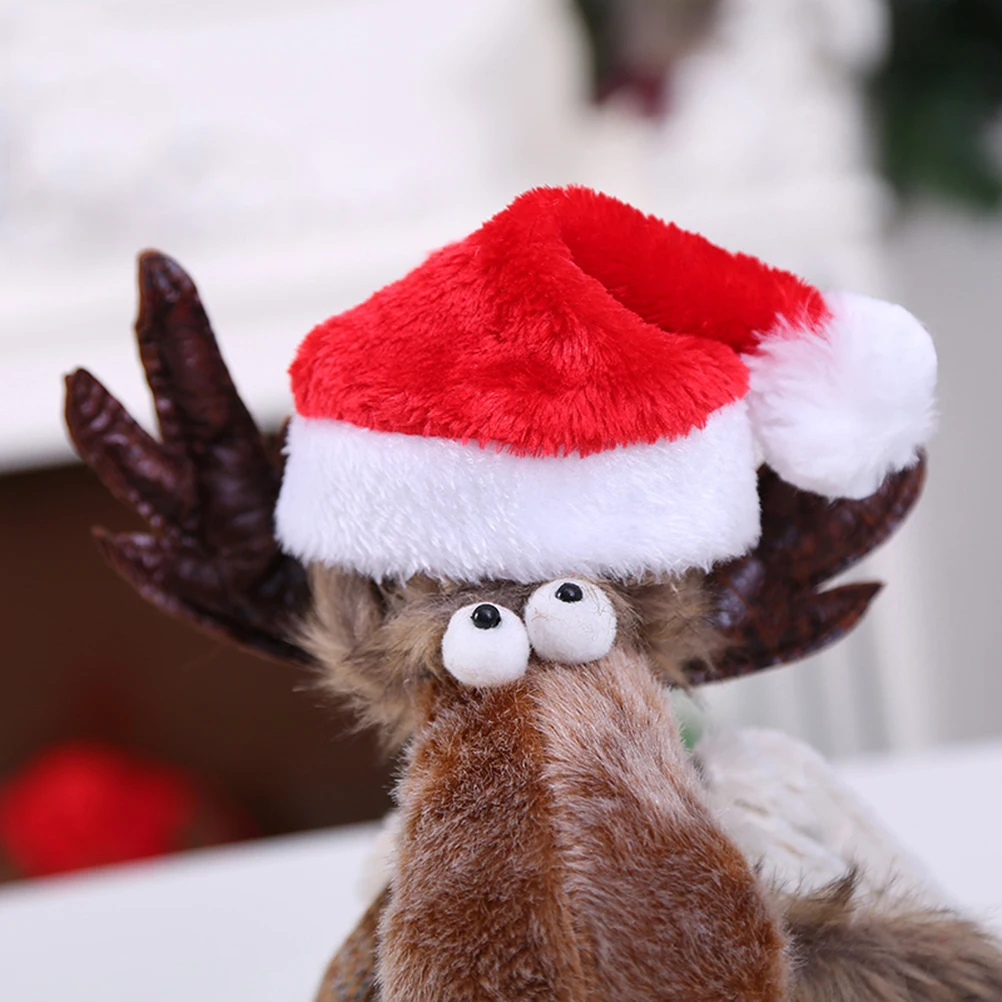 

4 Pcs Pet Santa Hat Dogs Caps Christmas Hats Headwear Accessories for The