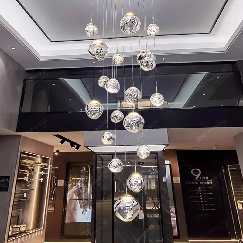 Nordic home decoration, stair chandelier, living room and dining room Pendant lights, ceiling light, indoor lighting