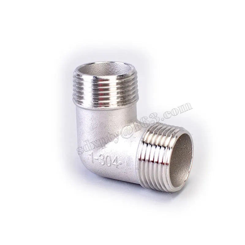 

1/4" 3/8" 1/2" 3/4" 1" Stainless Steel Pipe Fitting 90 Degree Elbow 3/4 BSPT Male Thread Pipe Fitting Connector Adapter Coupler