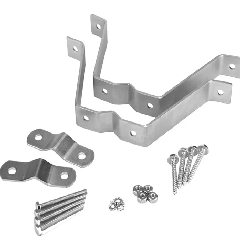 

A15Q-Heavy-Duty Wall Mount Pair For TV Antenna Mast With (2) Brackets Adjustable Antenna Mast Mounting Bracket