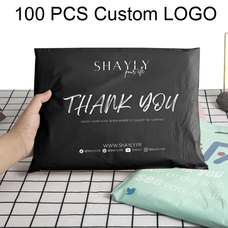 O costume preto fosco 100% biodegradável compostable poli mailer polymailer vestuário que envia o saco de embalagem para a roupa