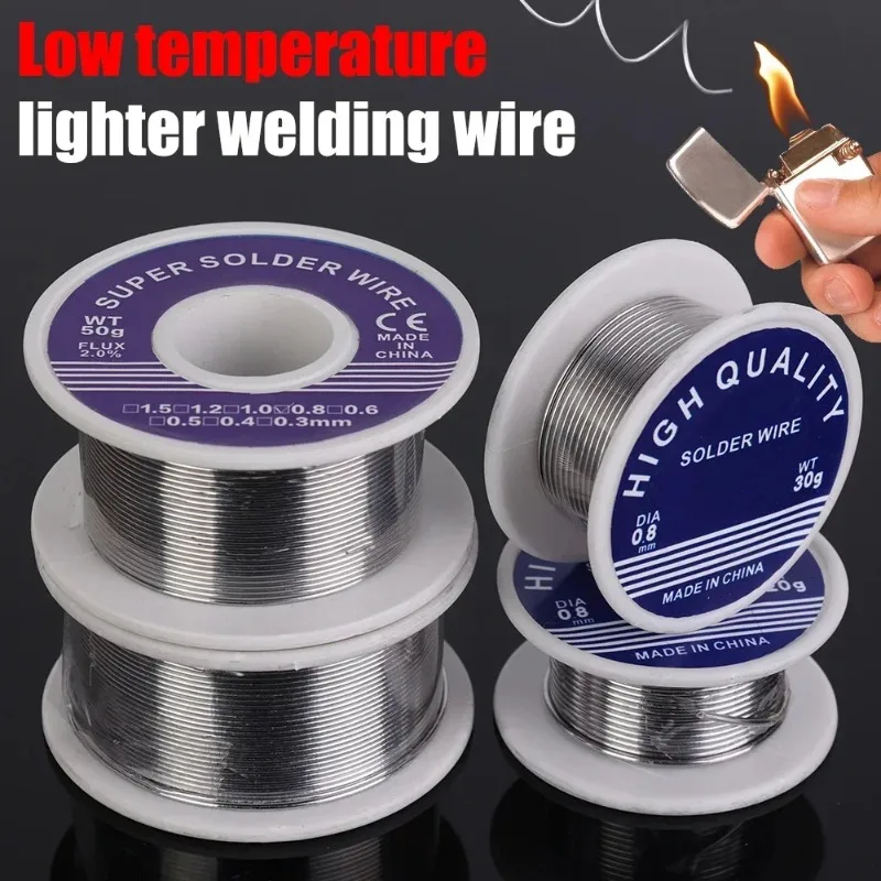 Easy Melt Low Temperature Solder Wire Universal Aluminum Copper Iron Metal Weld Cored Soldering Rods Silver Welding Rod Weld Bar