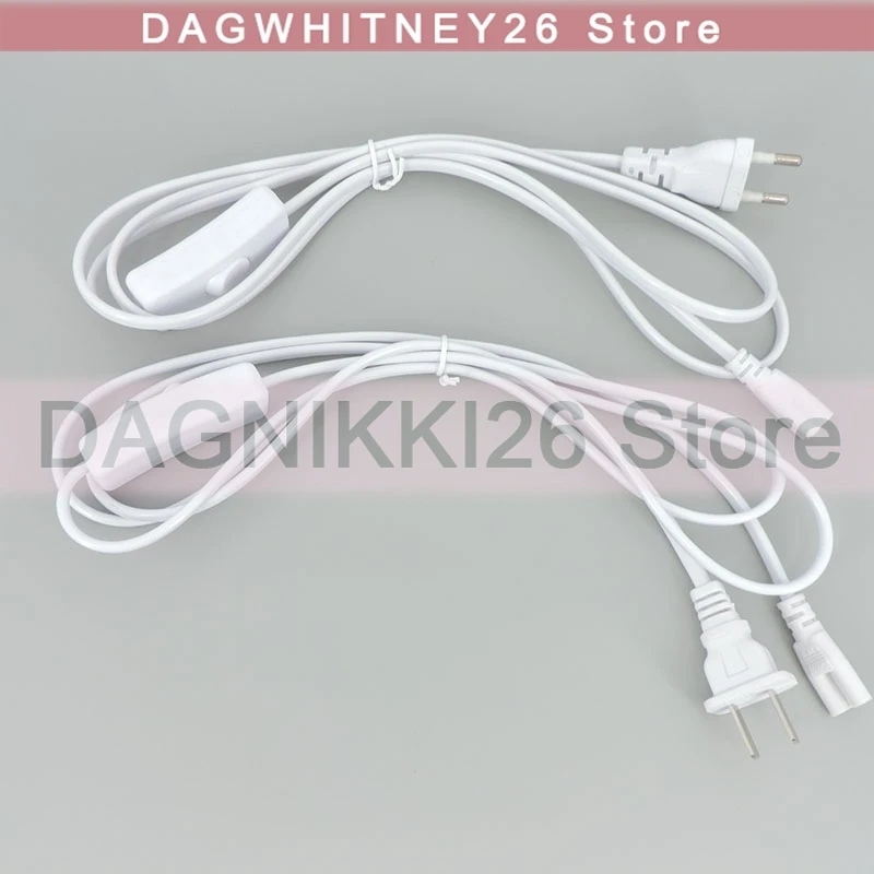2pin 3pin 2hole 3hole AC Switch Cable T5 T8 LED Tube Power supply Charging extend Wire ON/OFF Connector Lighting Accessory
