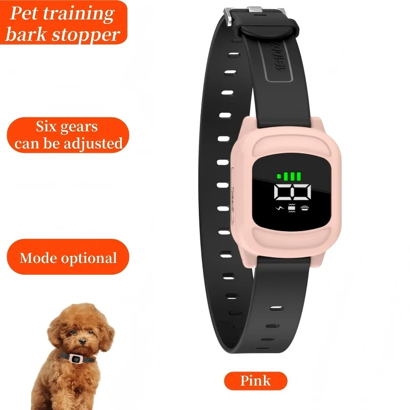 

YHLC Smart Automatic Anti Barking Dog Collar HD Digital Display Waterproof Collar For Dog Rechargeable Bark Stopper Stop Barking