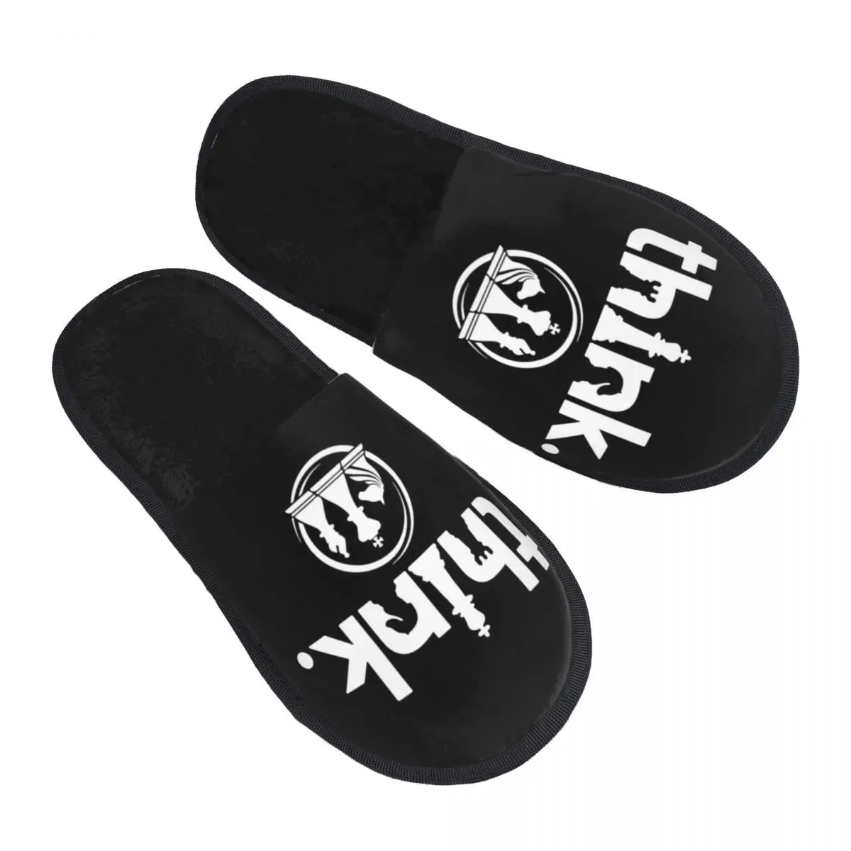 

Chess Piece Guest Slippers for Bathroom Women Custom Print Game House Slipper