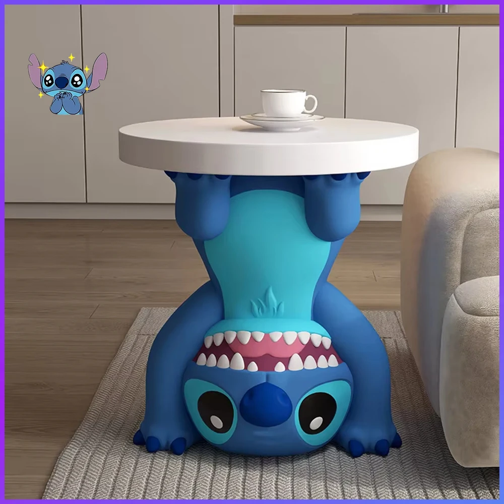 

Anime Disney Stitch Cartoon Cute Figure Model Living Room Bedside Table Creative Kawaii Removable Coffee Table Home Decor Gifts