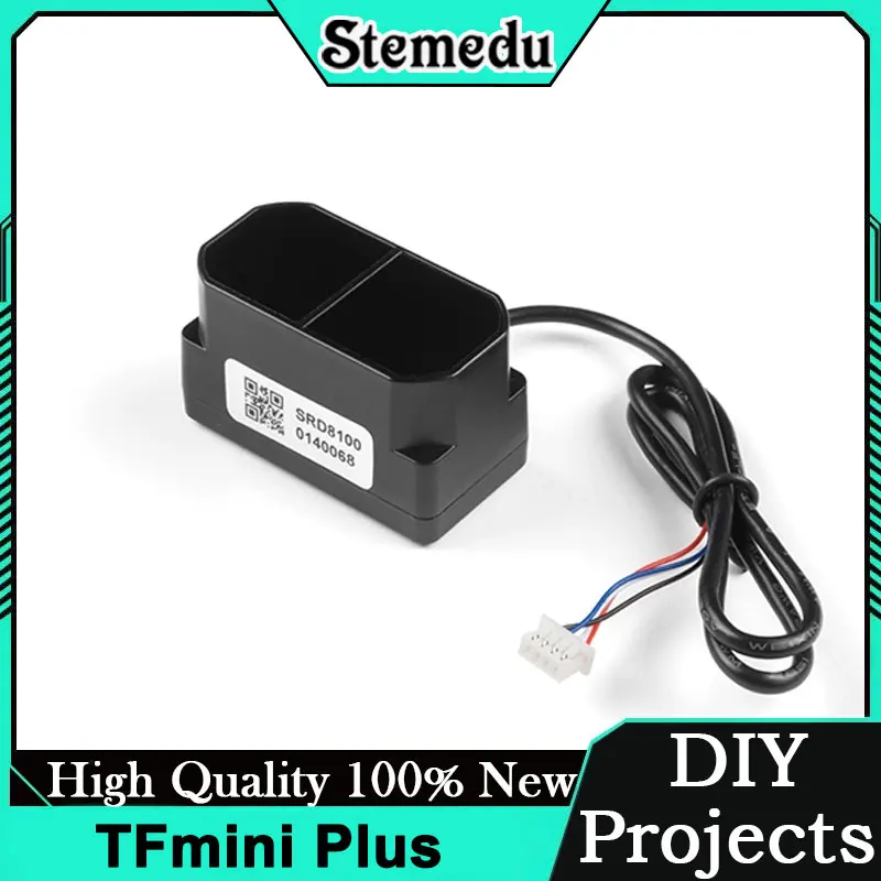 TFmini Plus LiDAR Sensor Module UART/I2C TOF Laser Range Finder 12m Distance Measurement for Arduino/Raspberry Pi/DIY Robotics