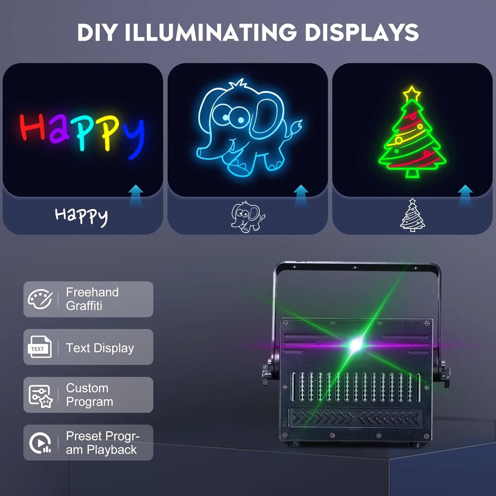 12W Full Color APP Bluetooth Control Scanning Projector 30KPPS Beam Effect Patterns Light ILDA DMX For Stage Party Bar Show