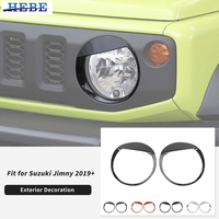 HEBE Car Front Headlight Lamp Decoration Cover Stickers For Suzuki Jimny 2019 2020 2021 2022 2023 2024 Lamp Hoods Accessories