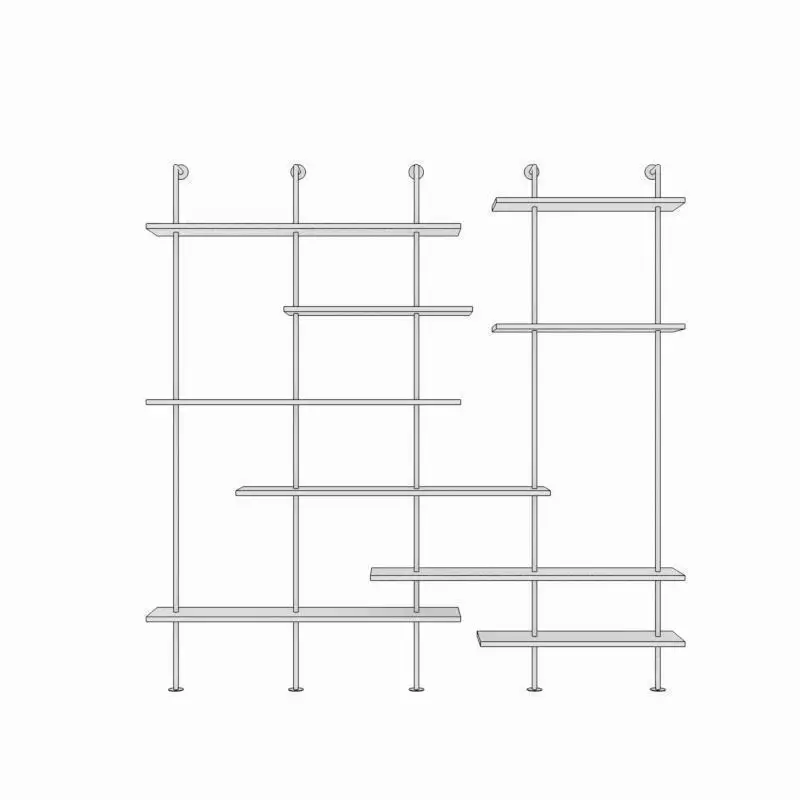 

Полка для спальни, книжные шкафы, простые итальянские угловые книжные шкафы для гостиной, металлическая мебель для дома Boekenkast MH40SJ