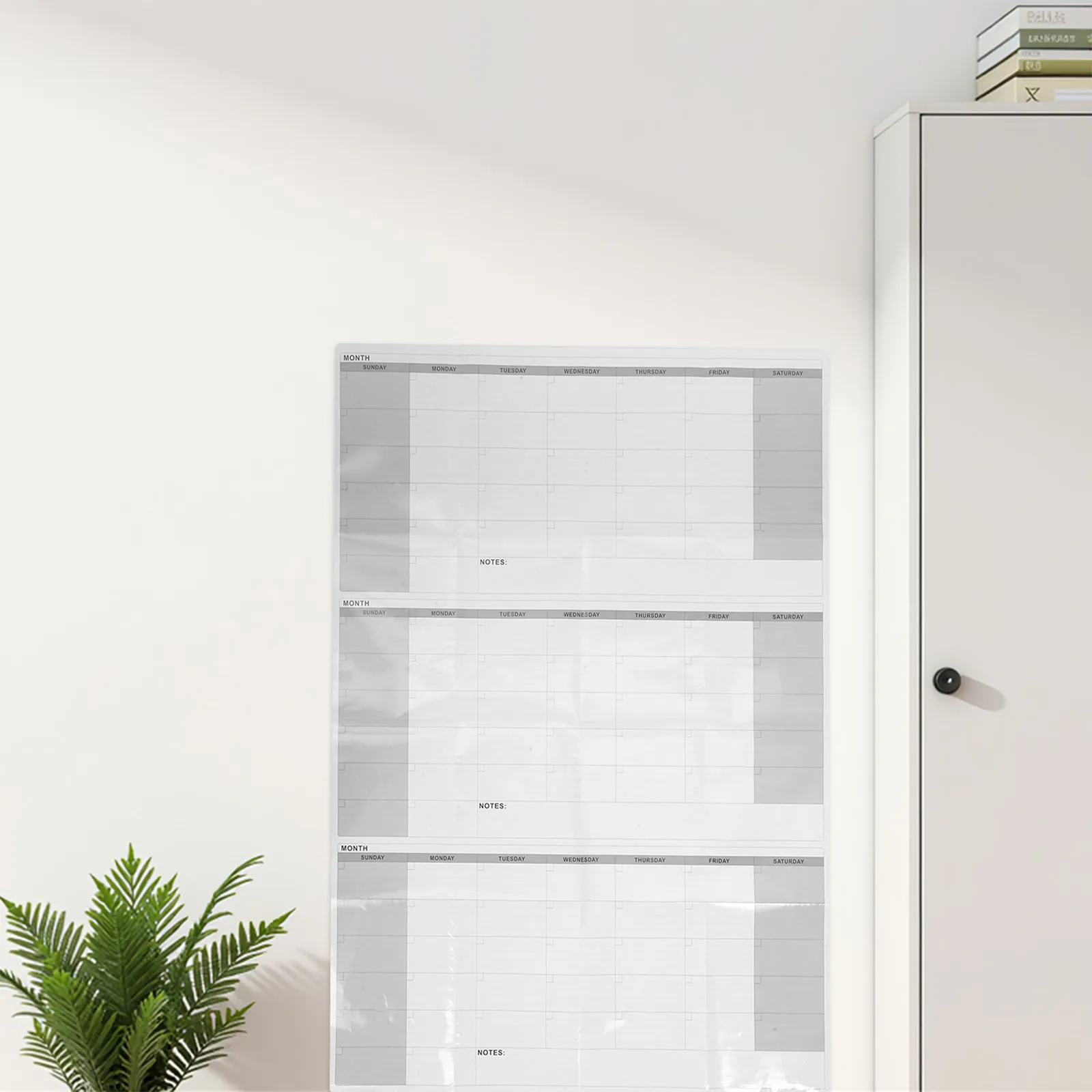 

Недатированный настенный календарь на три месяца, 62.88x45.98 дюймов, многоразовый, пустой, для самостоятельного планирования, для дома, офиса, школы, ежемесячный календарь