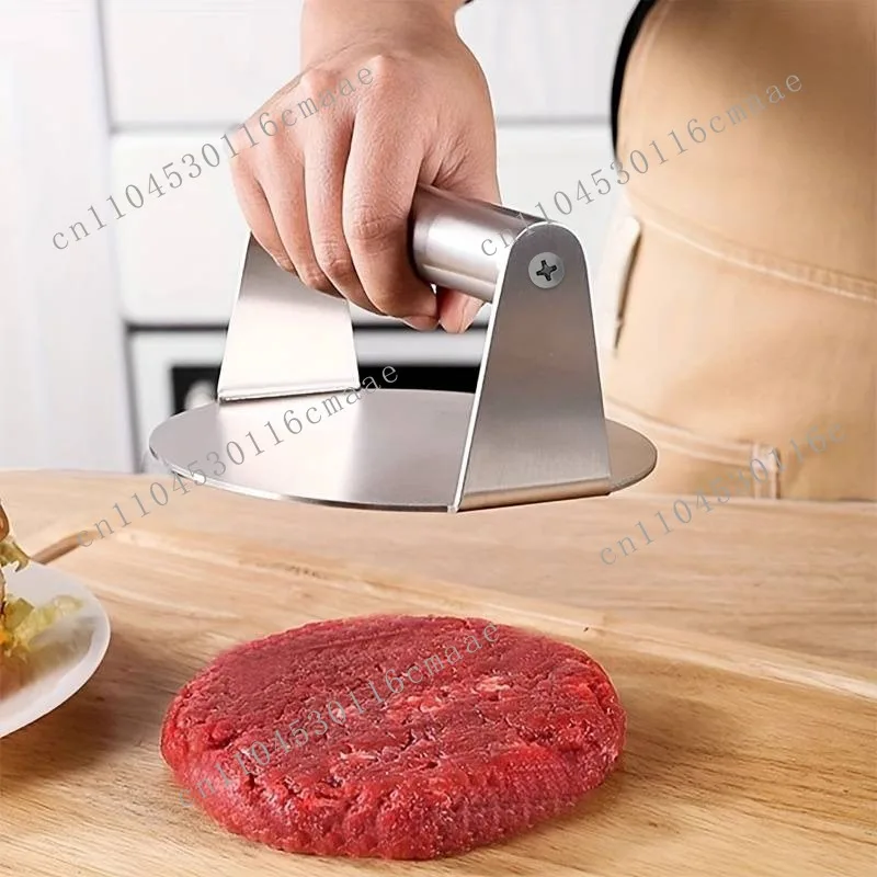 Stainless steel burger cake press iron plate roasting meat press manual plate square pizza steak kitchen tools