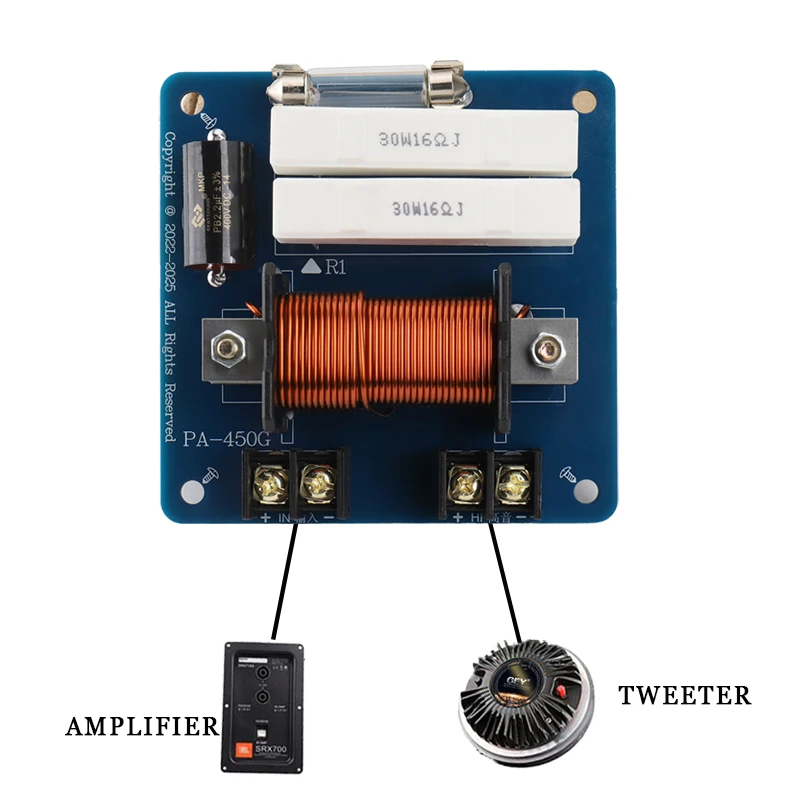Picture 6: Tweeter Crossover, High Fidelity Independent Frequency Divider Network, Specifically for 34-100MM Tweeter Horn Speaker