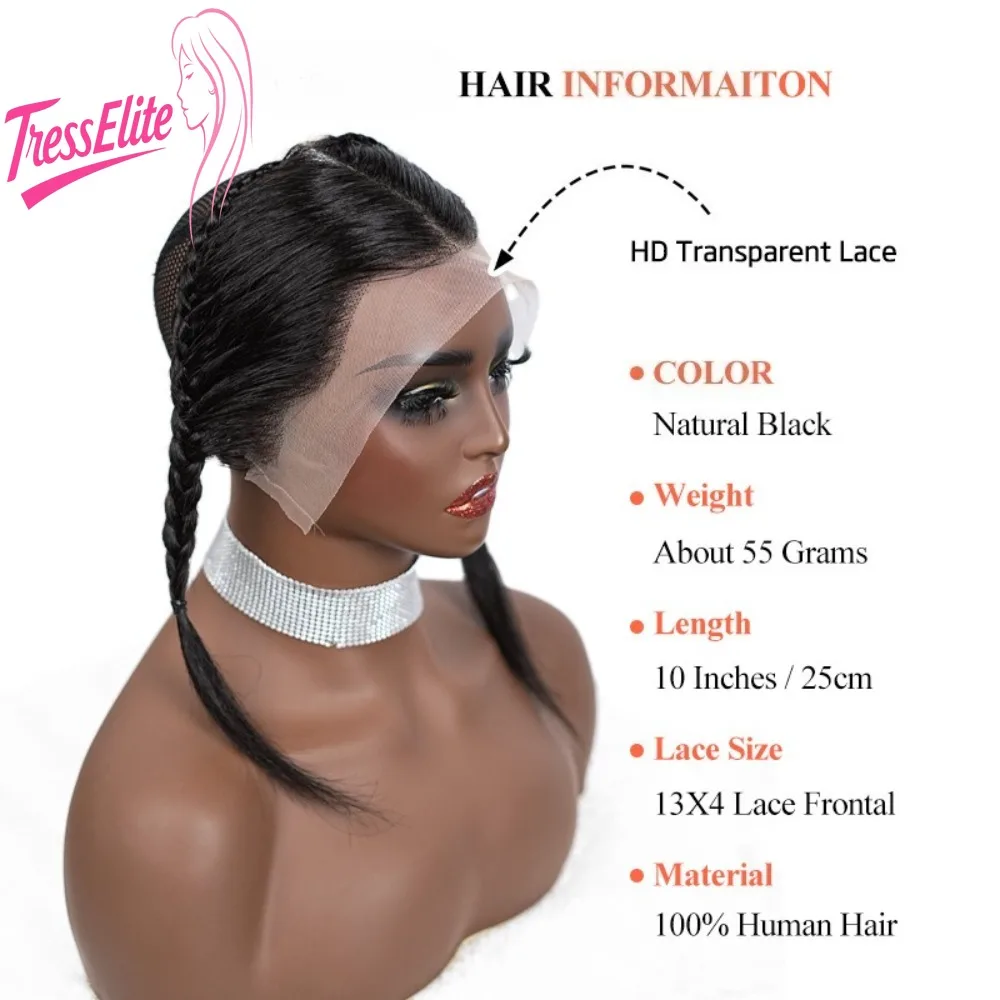 

13*4 человеческие волосы, лака на фронтальной части, 10-12 дюймов, плетеное, полностью ручное плетение, прочный плетеный дизайн, можно в сочетании с шарфами