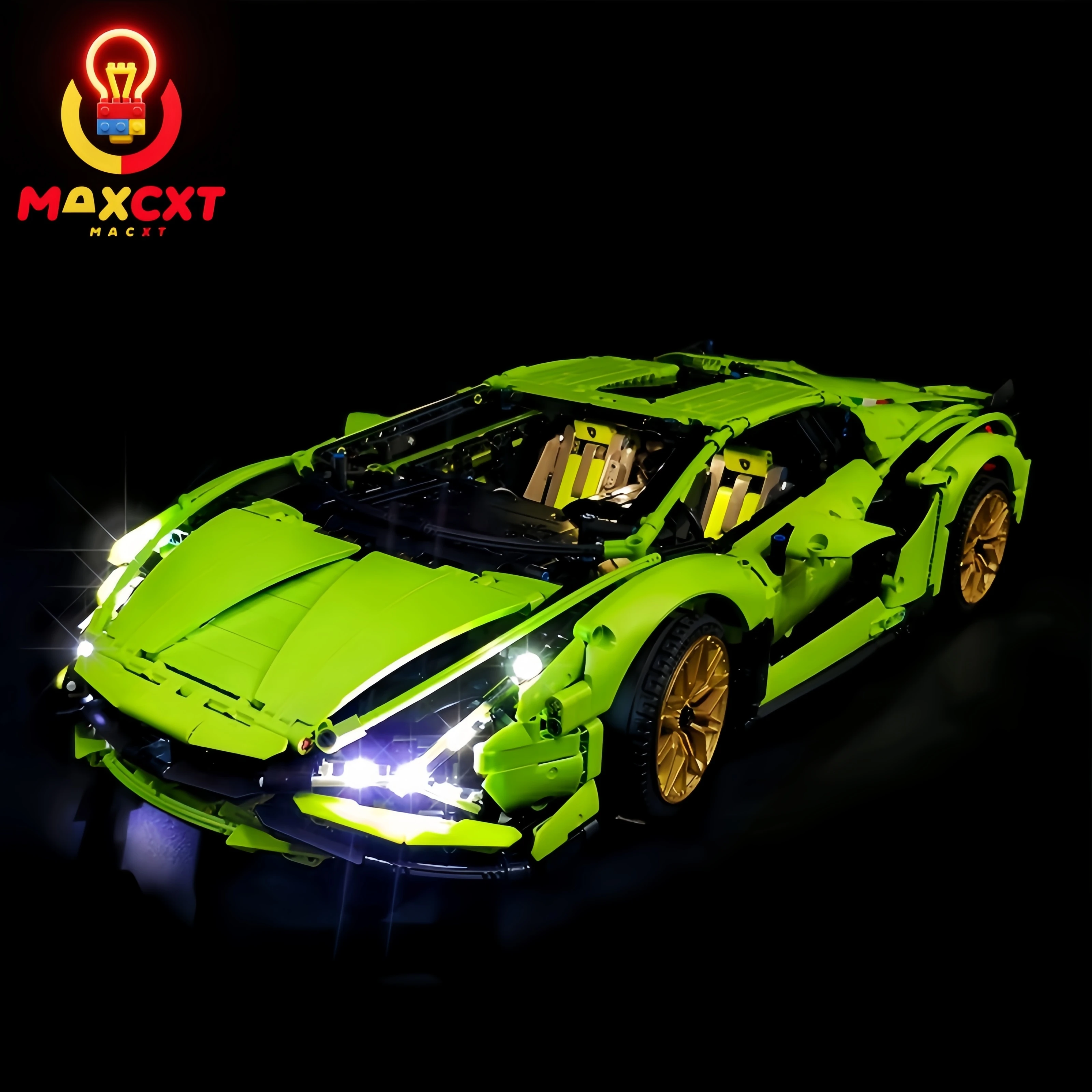 MAXCXT Juego de luces LED para LEGO 42115 Lamborghini SIAN FKP37 Lámpara decorativa súper DIY No incluye juego de bloques de construcción Lego