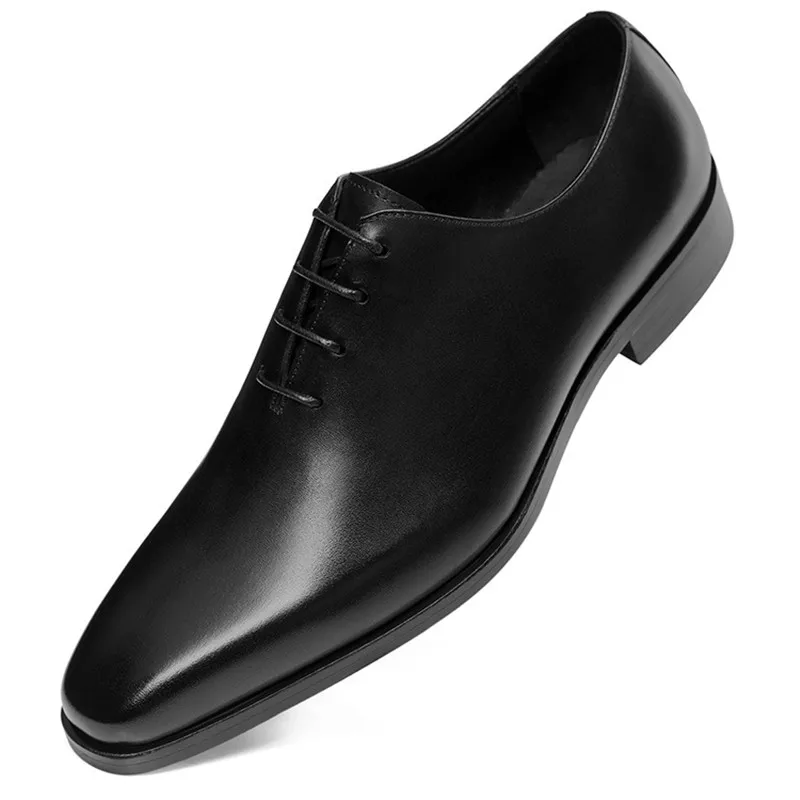 Top Quality Men Oxford Shoes Genuine Leather Pointed Toe Luxury Black Brown Men Business Office Formal Shoes