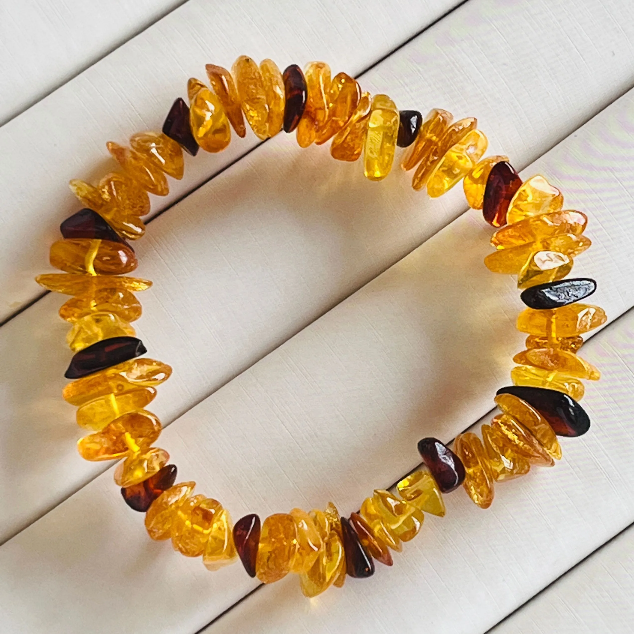 Natural Amber Bracelet Women Healing Gemstone Fine Jewelry Genuine Baltic Ambers Tumbled Stone Bracelets Raw Stones Bangles