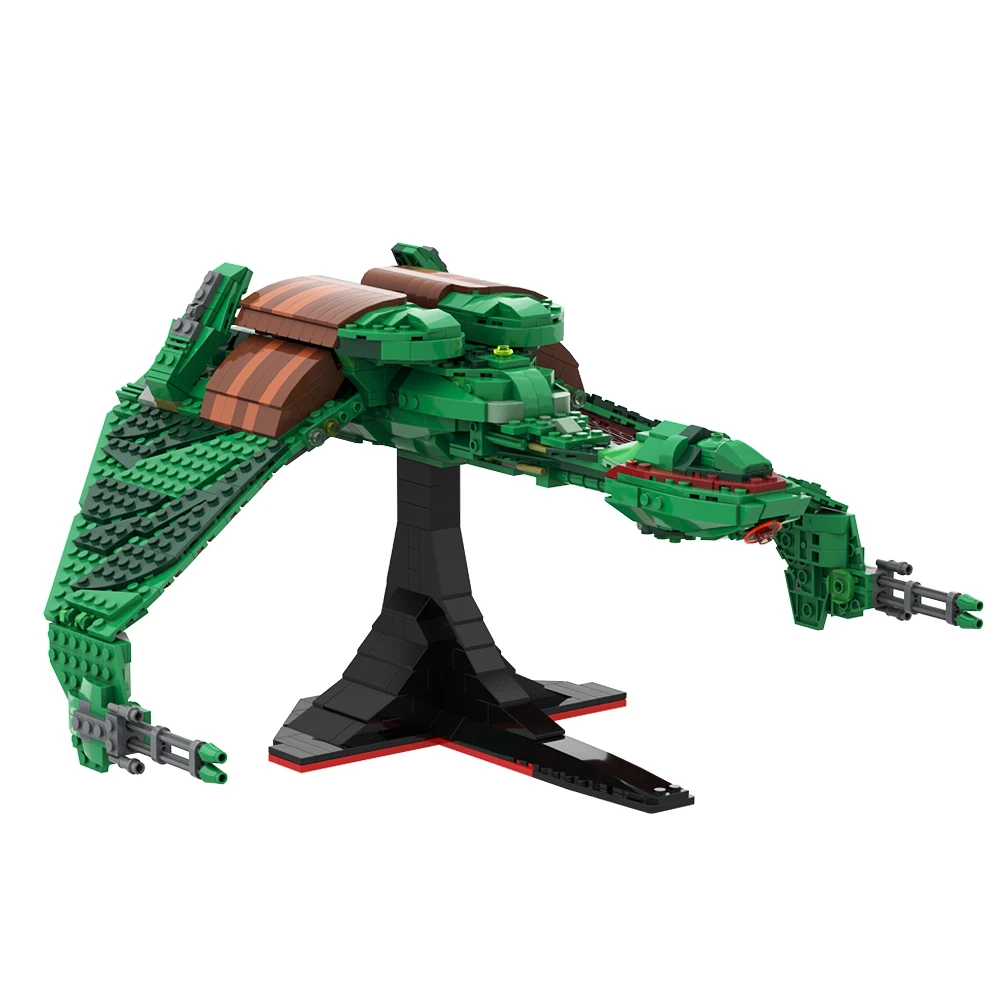 Gobricks MOC Star of Trek Klingon Bird of Prey Brick Set Interstellar Building Block Space Treks Spacecraft Toys For Kids Gift