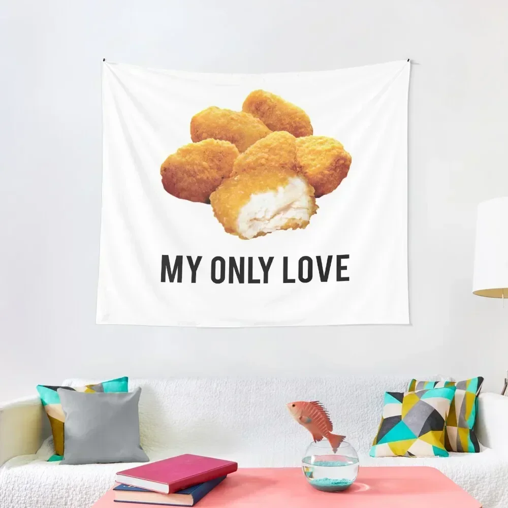 

chicken nuggetsmy only love Tapestry Aesthetic Room Decor Christmas Decoration Cute Room Decor Tapete For The Wall Tapestry
