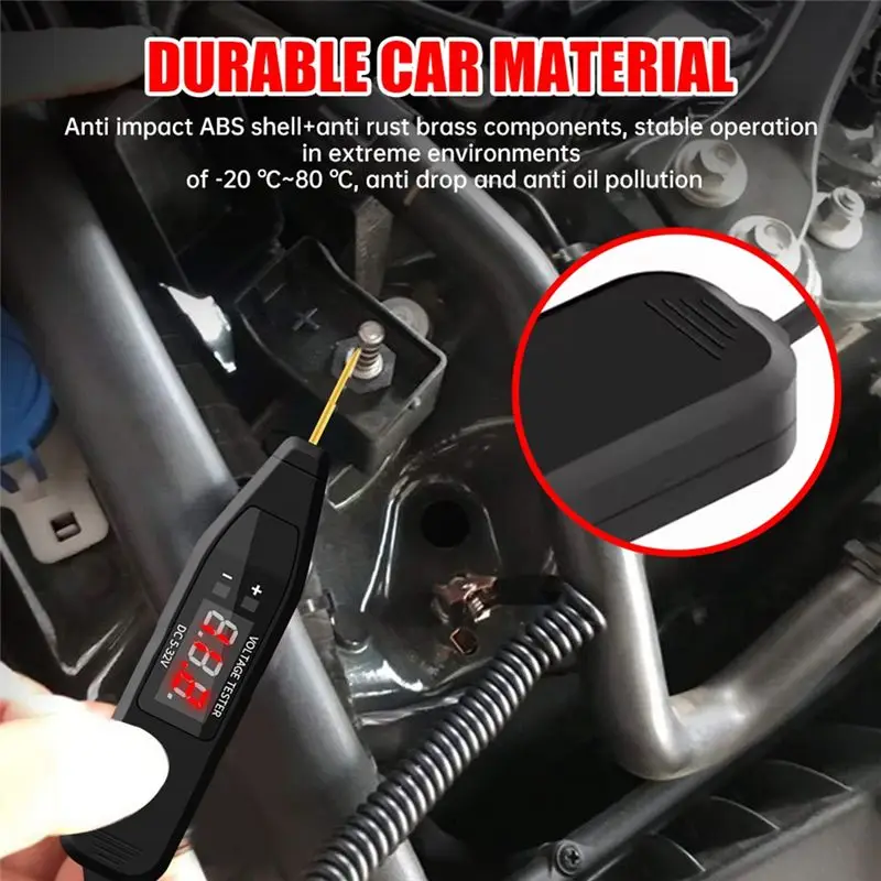 For Car Electrical Circuit Test Pen 5-32V Digital Electric Voltage Power Tester Probe For Vehicle Systems