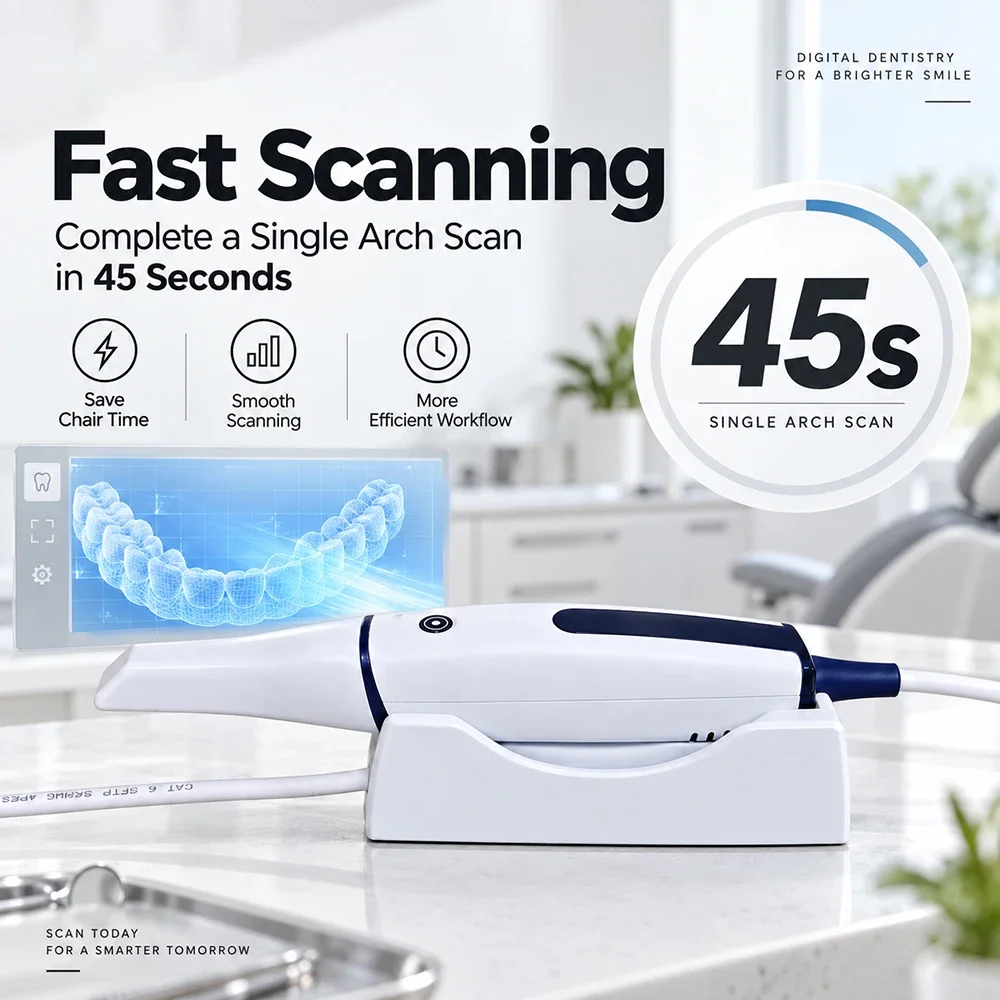 NEW Smart DL206 Dental Intraoral 3D Scanner With Free Software Calibration Free and Ortho Simulation Cmos Technology Type-C Port