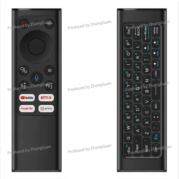 Aluminum Alloy X9 Voice Universal Remote Control Infrared Learning 2.4G, BLE, Mini Keyboard