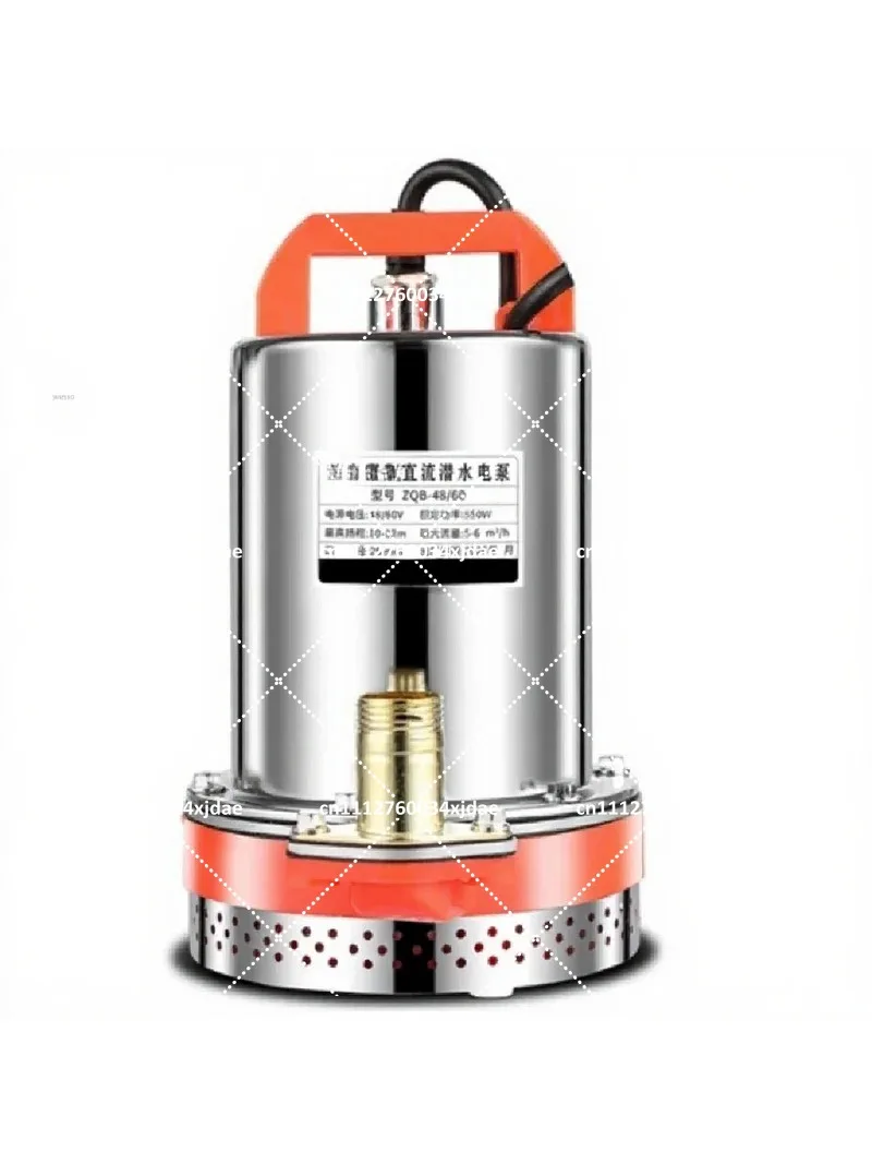 48V 60V DC Submersible Pump, Solar Powered Water Pump for Farmland Irrigation, Household Electric Vehicle Water Pump