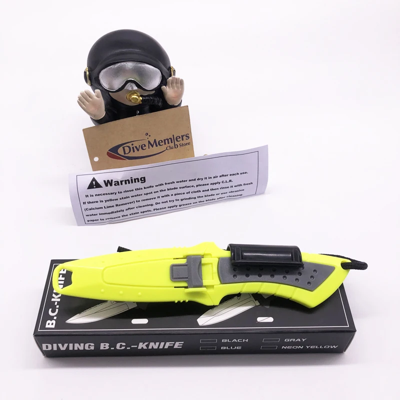 100% Titanium Scuba Diving Tool with Blunt Pointed Blade Marine Rescue Water Sports Line Cutter, Marine Rescue Tool