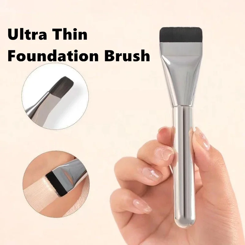 Ultra Thin Foundation Brush Soft Hair Thin Face Contour Brush BB Cream Blender Mixed Foundation Cream Makeup Brush Makeup Tool