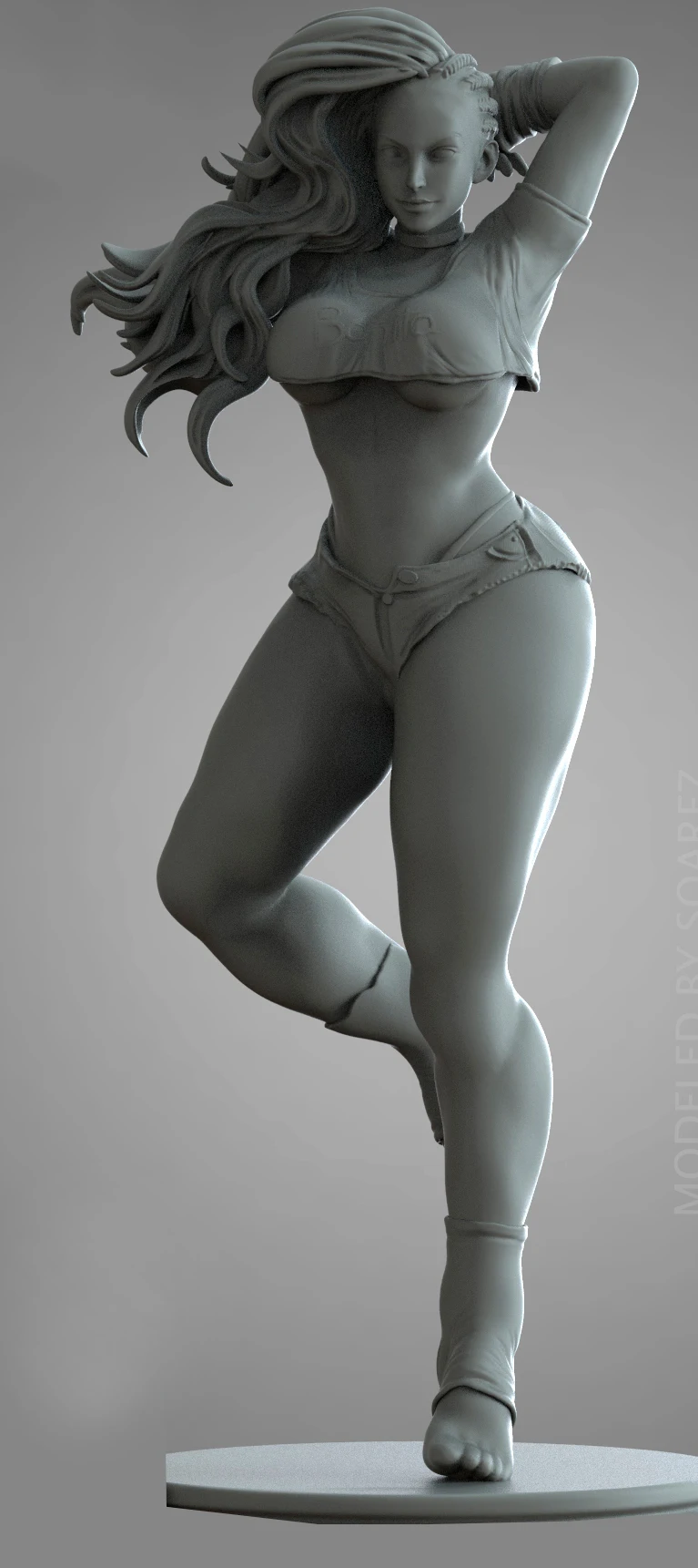 1/24 75mm 1/18 100mm Resin Model Bodybuilding Girl Figurine Unpainted No Color RW-585