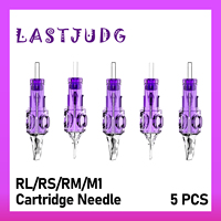 Tattoo Cartridge Needles LASTJUDG 5PCS Disposable Safty RL RS RM M1 Tattoo Needle Hot Sale Purple Tattoo Cartridge Needles