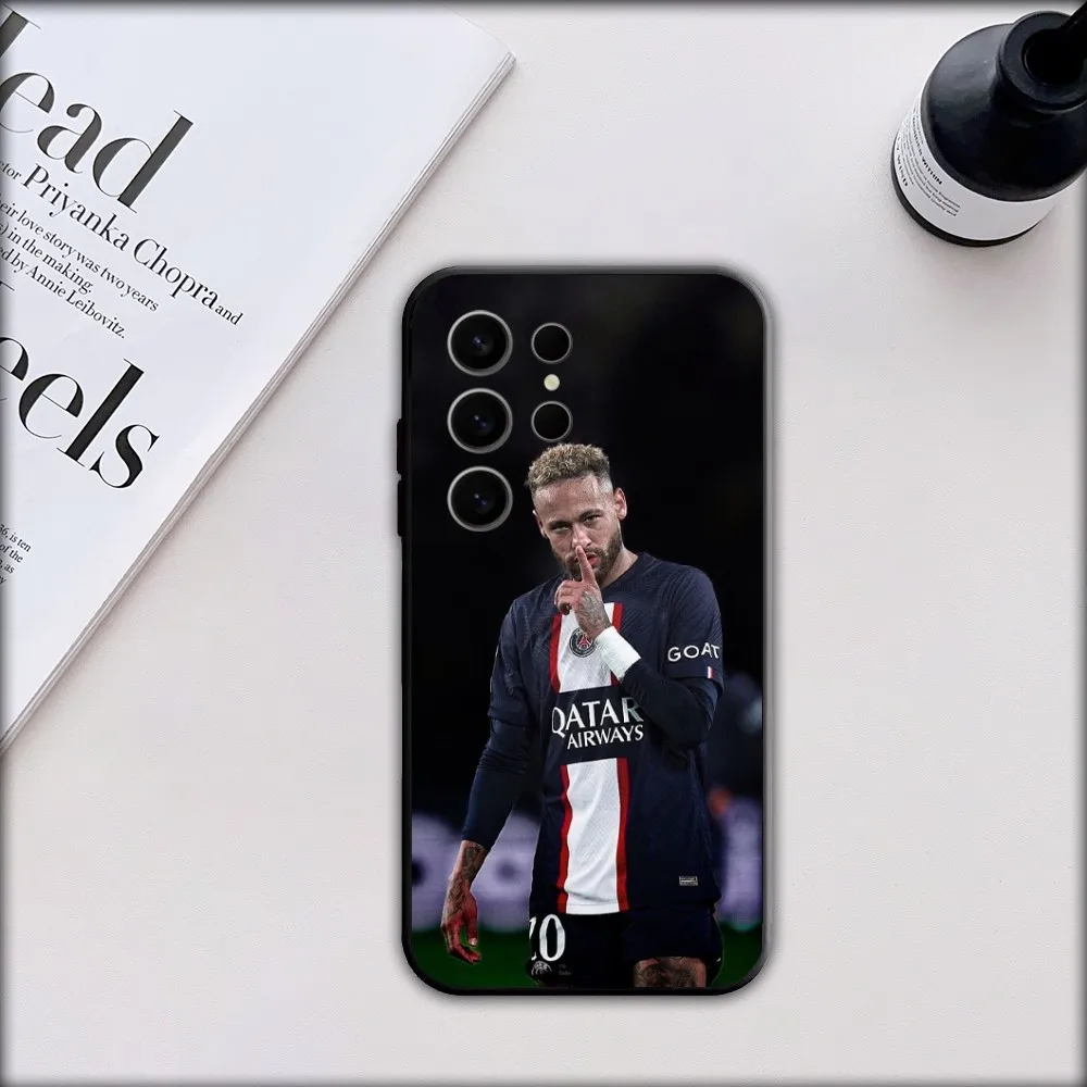 Football player N-Neymars Phone Case For Samsung S21,S22,S23,S24,S30,Ultra,S20,S30,Plus,S21 Fe,Note20 5G black Cover