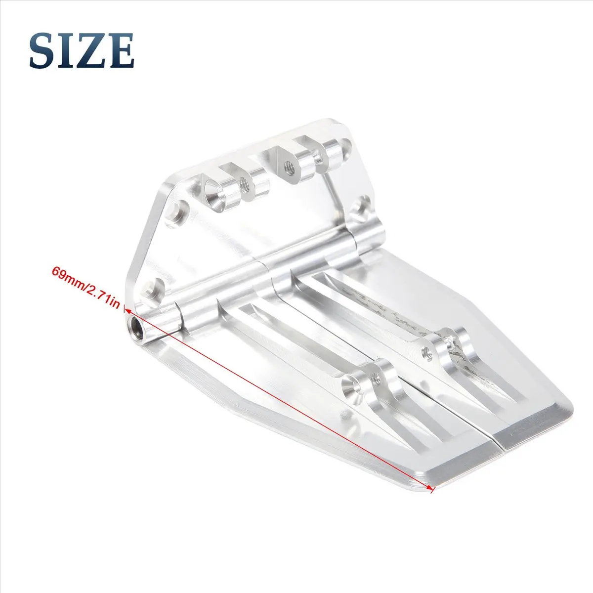 newA10R 2Pcs Metal Adjustable Trim Tabs 69X57X30mm for Nitro Gas RC Model Boat