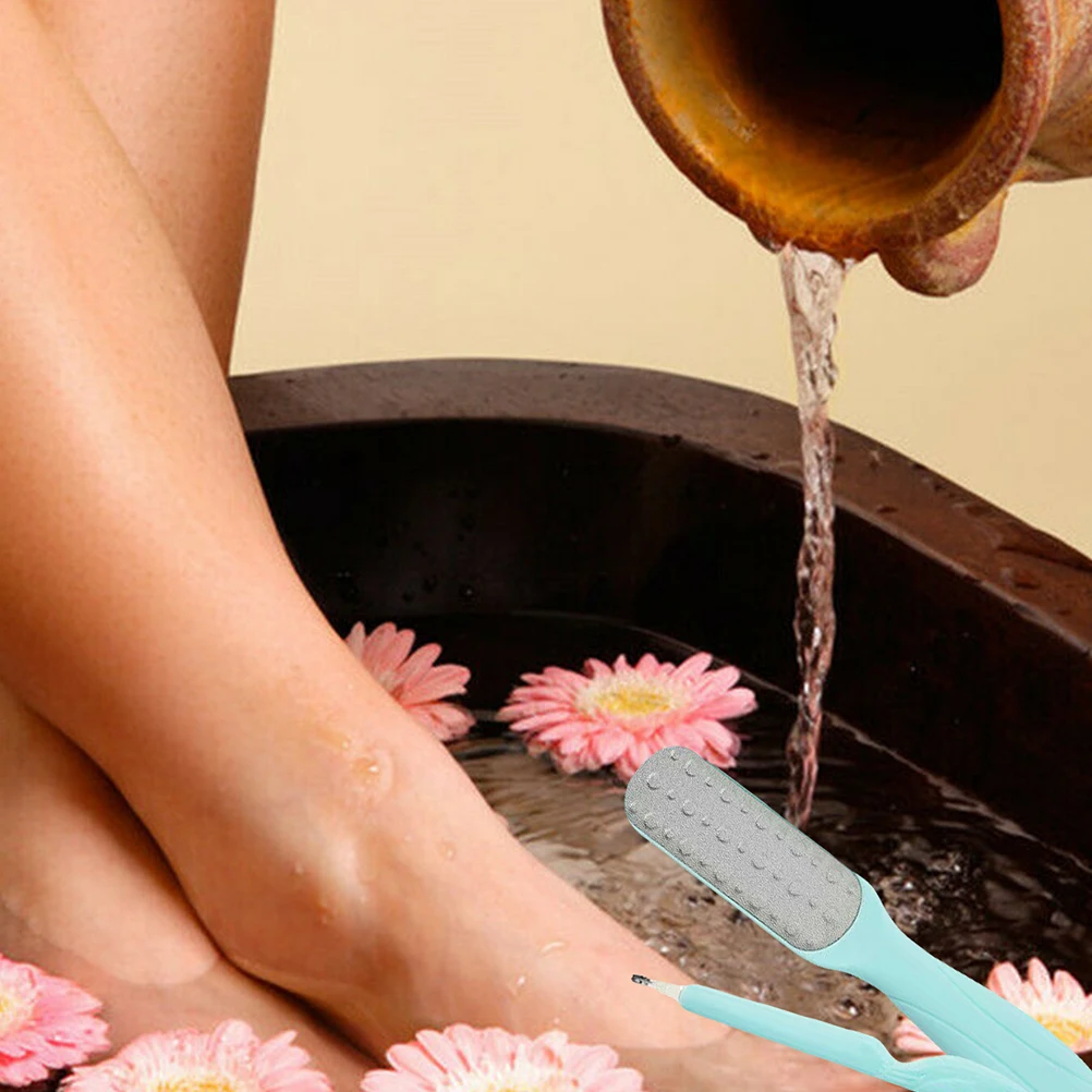 1 مجموعة مجموعة باديكير السماء الزرقاء مزيل الجلد الميت الكالس مزيل أدوات العناية بالقدم لأقدام ناعمة تلميع الأظافر تقشير القدم