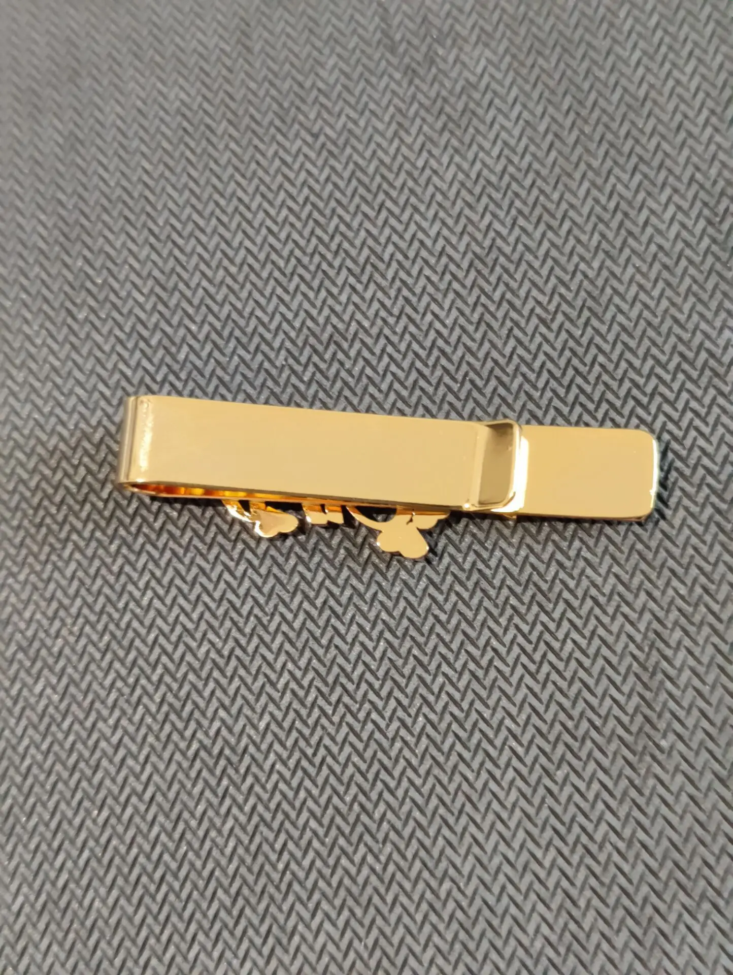 Nome personalizado Tie-Clip Comemorativo Assinatura manuscrita Clipe de aço inoxidável Presente personalizado dos homens Presente do dia dos pais